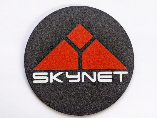 skynet terminatore sottobicchiere by sciamano domestico arredamento 3d print model - Mito3D