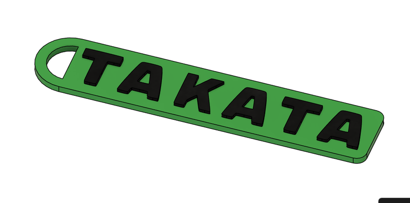 takata porte clés by 3d équipement solution mode modèles jdm jdmclassiques japon courses course art voiture piste accessoires accessoire statique 3d print model - Mito3D