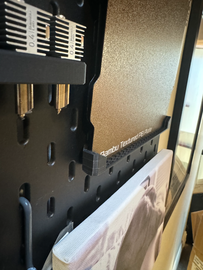 a1 mini prato suporte skadis monte remixado by rhines44 3d impressora acessórios construir buildplateholder skadisikea parede anexo 3d print model - Mito3D