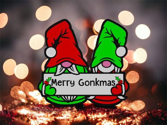 merry gonkmas lightbox by love prints art models gonk grinchmas gnome christmas santa hat cute light 3d print model - Mito3D