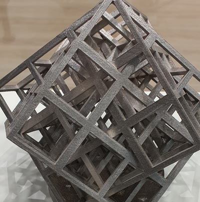imbriqué cubes by yahbluez art sculptures cube sculpture 3d print model - Mito3D