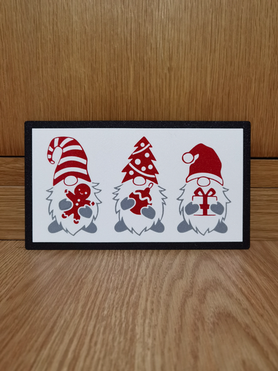 gnomes trio led lamp by articat art models christmas santa gnome lightbox 3d print model - Mito3D