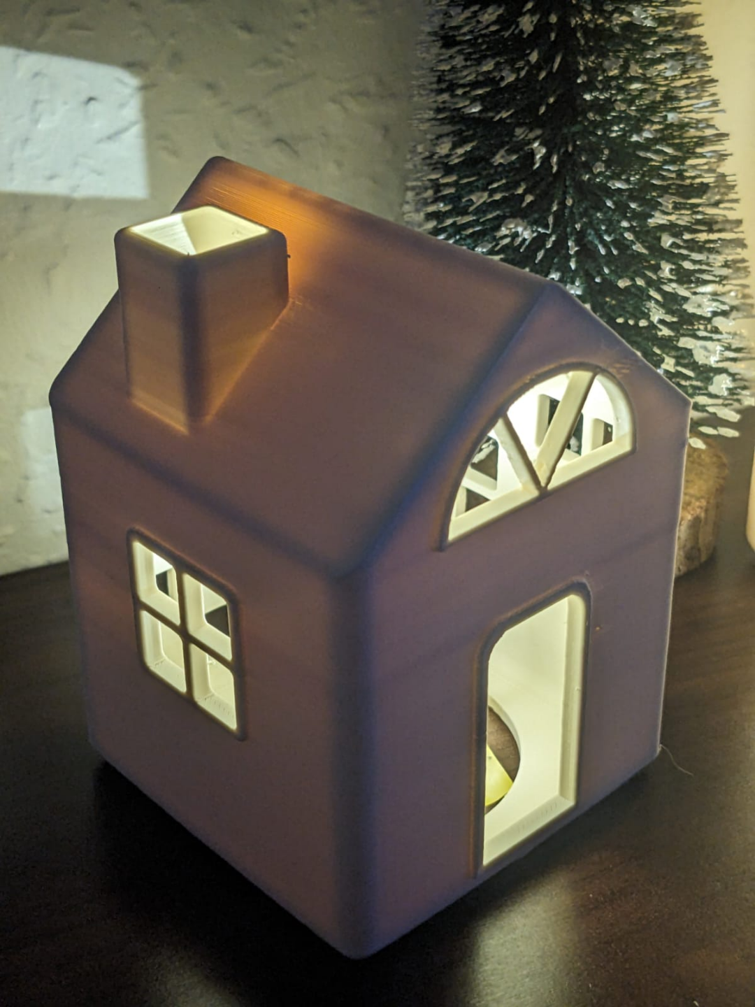 noël séries ville maison by ménage festivités cabine décorations décor déco décaration décoration campagne lumière led lampe thé bougie chauffe plat bougeoir photophore titulaire soutien porte phare 3D print model - Mito3D