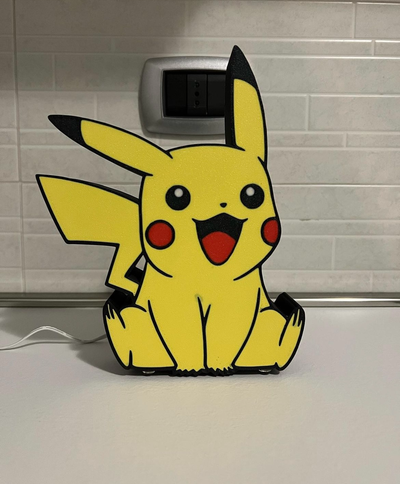 pikachu lamp by bambaxp household decor 3d print model - Mito3D