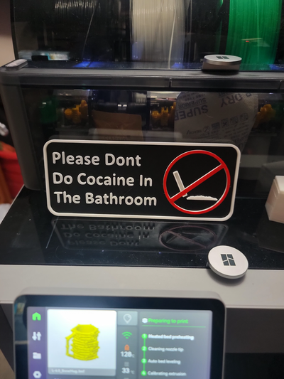 do cocaine sign by theaustinzombie art signs & logos 3d print model - Mito3D