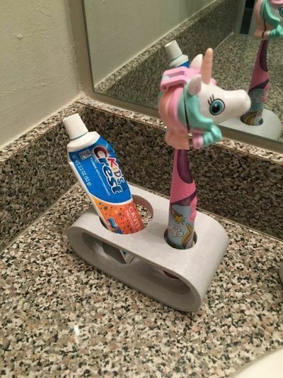 ampla escova dente pasta dentes suporte by nc designs casa modelos ficar pé armazenamento banheiro porta artigos higiene pessoal 3d print model - Mito3D