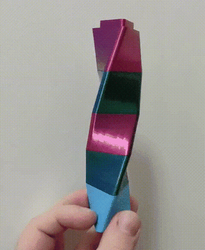tri swatch by arctic23 3d impresora prueba modelos muestra tela filamento muestras multicolor triplecolor dualcolor eryone 3d print model - Mito3D