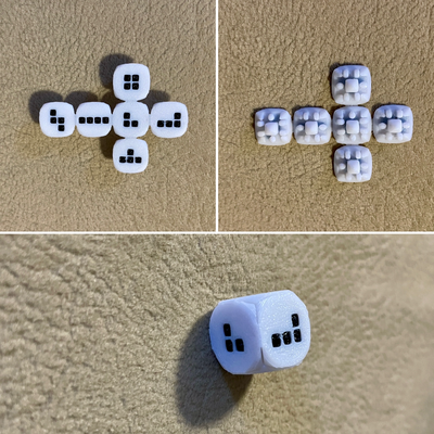 foldable dice tetris balance game remixed by 3dprintsmom toys & games tetrisbalancegame 3d print model - Mito3D