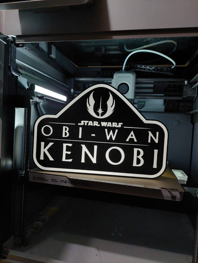 simple led lightbox printed at 02mm layer height in pla colors interchangeable by wexx3d art signs & logos star wars light box obi-wan 3d print model - Mito3D