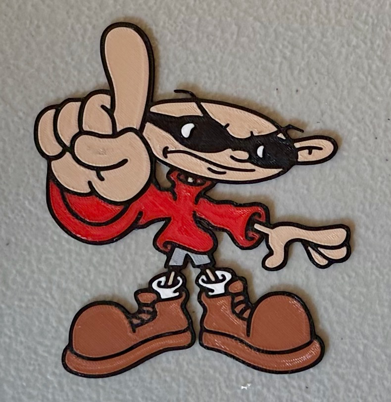 mehrfarbig nigel uno magnet by wow kunst 2d knd kinder tür 3D print model - Mito3D