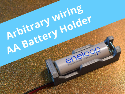 aa battery holders free wiring by misosiru hobby & diy electronics box 3d print model - Mito3D
