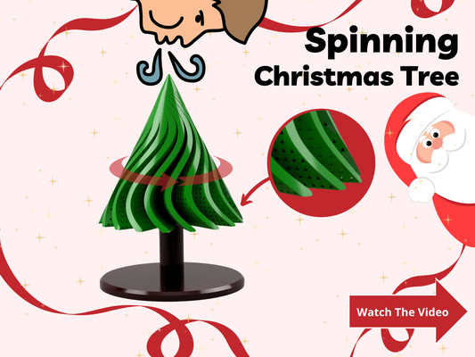 blow-rotation christmas fidget tree by maxaruta toys & games spinner fidgetspinner christmastree christmastoy 3d print model - Mito3D