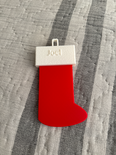 christmas mini stocking by notjoel household decor xmas chrismasgift stockingstuffer 3d print model - Mito3D