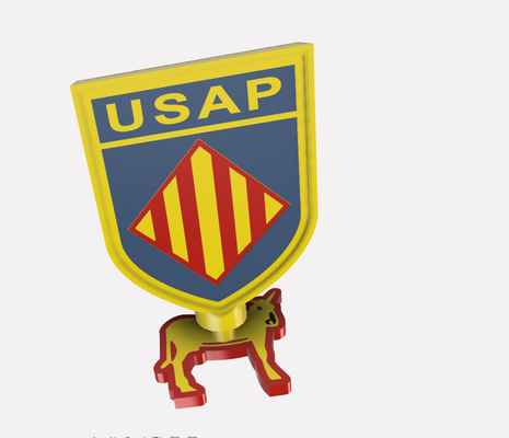 logo usap by didoucrazyfrog11 household decor sport box leds rugby lumiere 3d print model - Mito3D