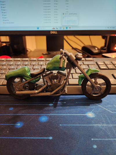 deskcycle zed by digitallyforgeddesigns hobby & diy vehicles motorcycle custom modular 3d print model - Mito3D