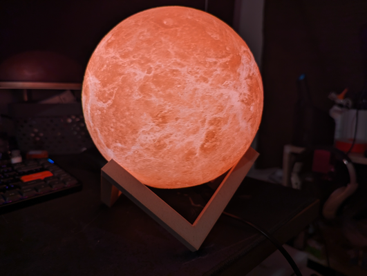 taş ocağı venüs lamba by başlık at printhood cz ev halkı dekor ampul ay lambası şimşek gece dekorasyon nasa astronomi atmosferik küre 3d print model - Mito3D