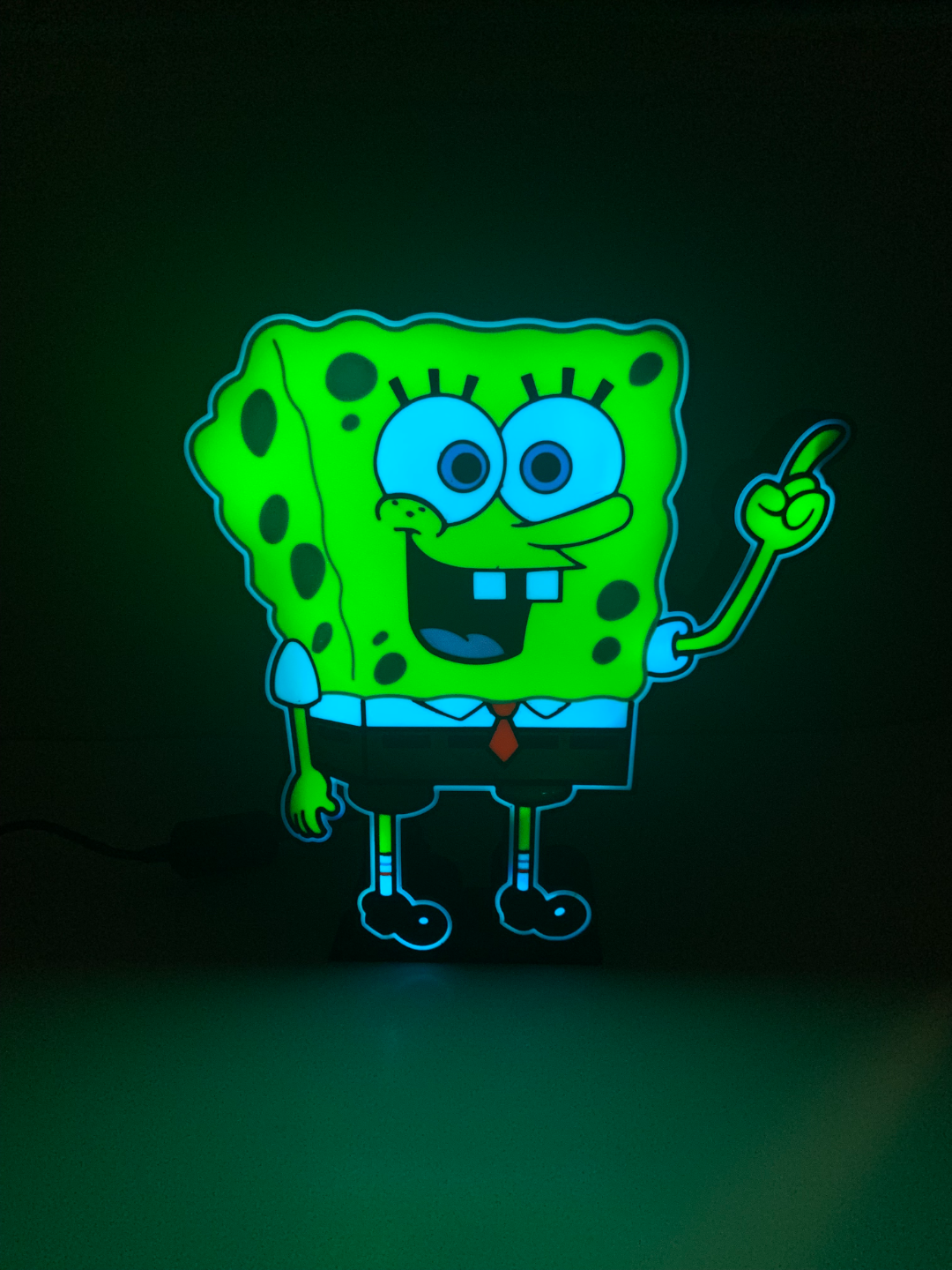 spongebob lamp by 3dcrabclawcreations household decor patrick led kids tv rgb box lightbox bambu ams multi color easy quick fast christmas usb 3D print model - Mito3D