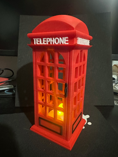 téléphone cabine thé bougie titulaire soutien by matdanck121 ménage décor modèle britanique décoration maison 3d print model - Mito3D