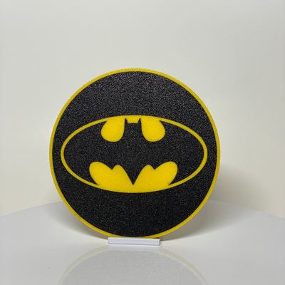 coaster batman by average3dprints ménage décor dc chauve souris homme bandes dessinées sombre chevalier bruce wayne 3d print model - Mito3D