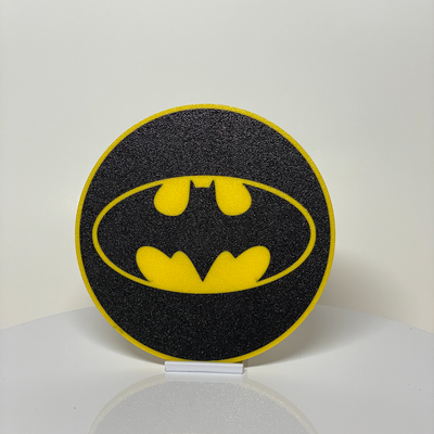 sottobicchiere batman by average3dprints domestico arredamento dc pipistrello uomo i fumetti buio cavaliere bruce wayne 3d print model - Mito3D