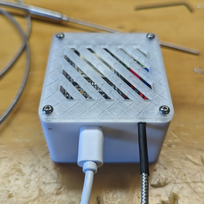 esp32 termokupl durum kılıf by ryanoc333 hobi kendin yap elektronik ev asistan yardımcısı termometre esphome sıcaklık sensör 3d print model - Mito3D