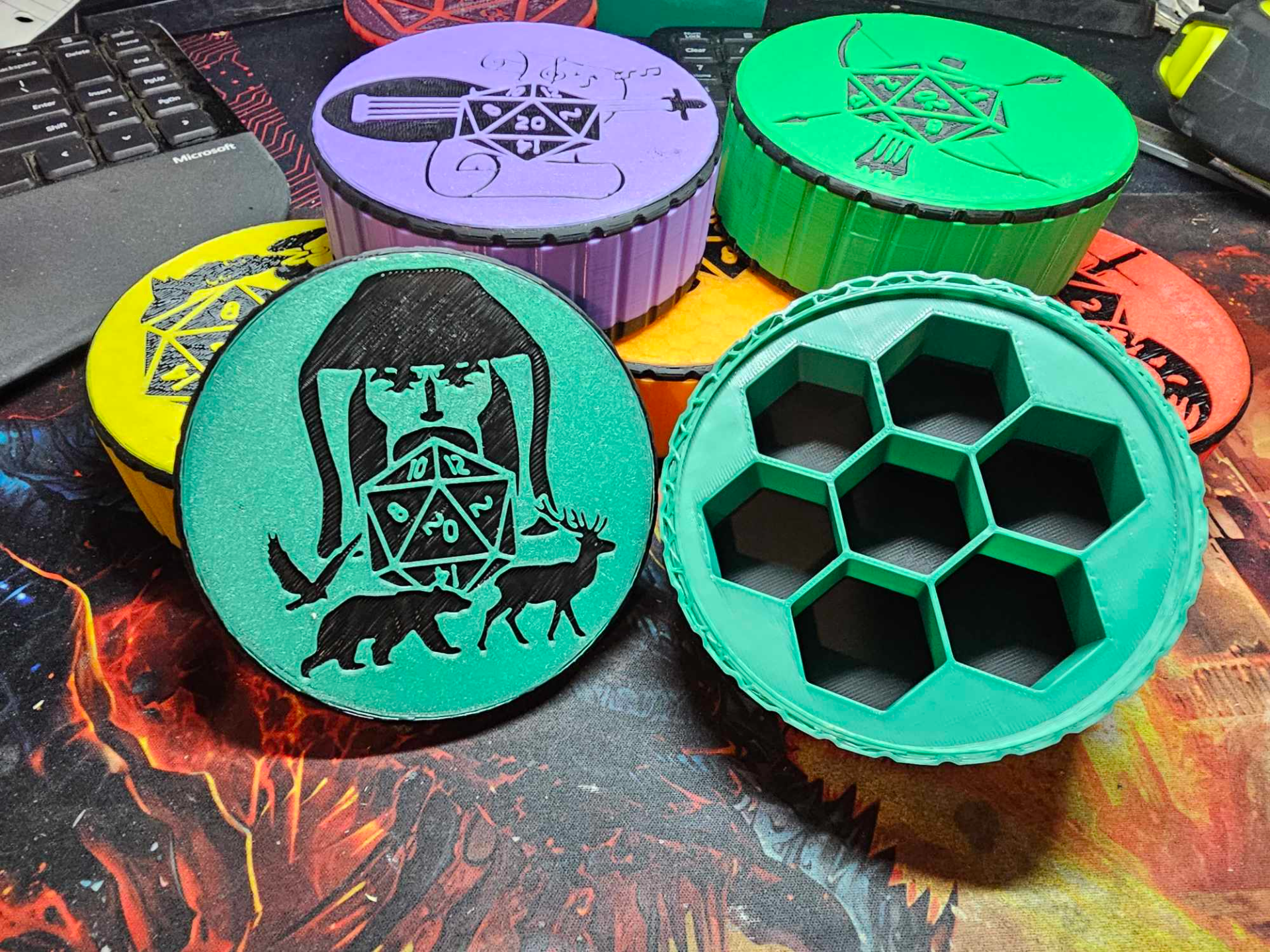 druid symbol dice sanctuary remixed by imagination forge 3d toys & games board box dicebox vault dicevault case dicecase valut storage d4 d6 d8 d10 d12 d20 rpg roleplaying role playing game tabletop dnd dungeonsanddragons dungeons dragons pathfinder 3D print model - Mito3D