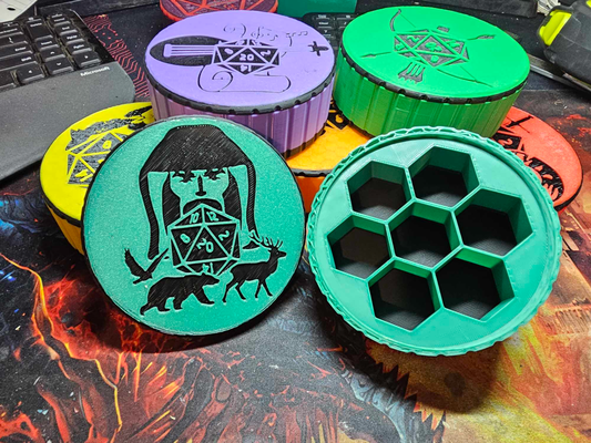 druid symbol dice sanctuary remixed by imagination forge 3d toys & games board box dicebox vault dicevault case dicecase valut storage d4 d6 d8 d10 d12 d20 rpg roleplaying role playing game tabletop dnd dungeonsanddragons dungeons dragons pathfinder 3d print model - Mito3D