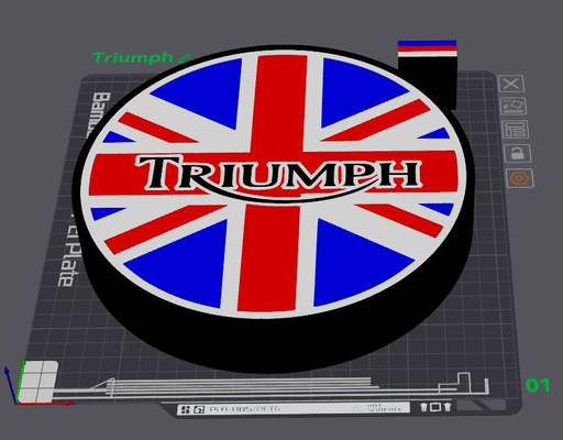 revised edition triumph led light box by wizard7741 art 2d motorcycle british 3d print model - Mito3D
