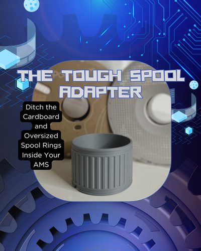 tough spool adapter polyterra core by aesth3tix 3d printer accessories filament cardboard ams bambulab accessory upgrade ring insert center bambu lab fix 3d print model - Mito3D