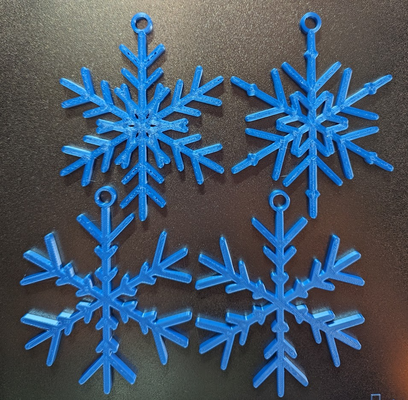 random snowflake christmas ornaments by techjeeper art sculptures 3d print model - Mito3D