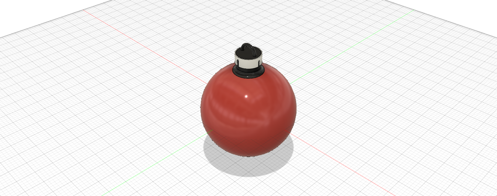 red christmas ball by hornsby26 household decor ornament 3d print model - Mito3D