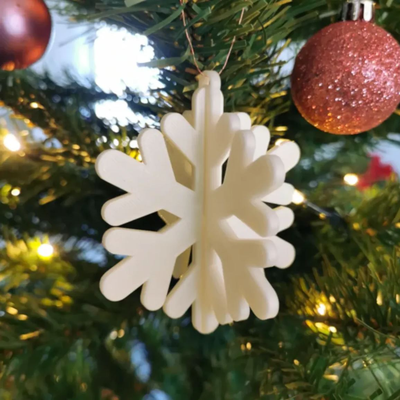 snowflake christmas tree decoration by litowelt art models 3d print model - Mito3D