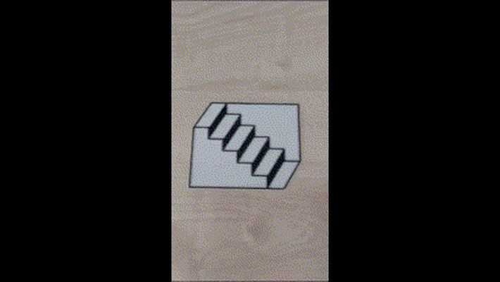 3d treppe stairs verrückt treppe illusion by peter jakob kunst modelle 3d print model - Mito3D