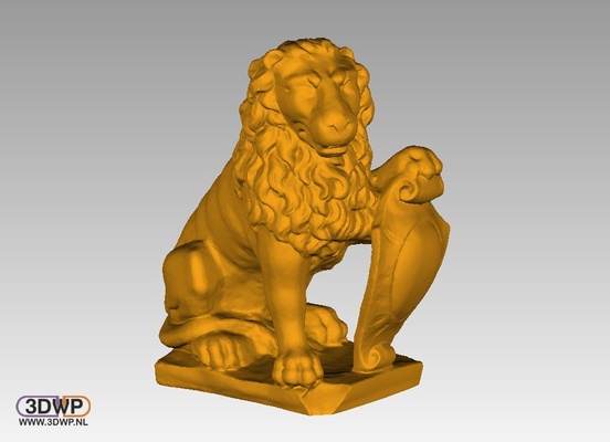 lion ornament by 3dwpnl art sculptures 3dscan animal replica scan sculpture statue 3d print model - Mito3D