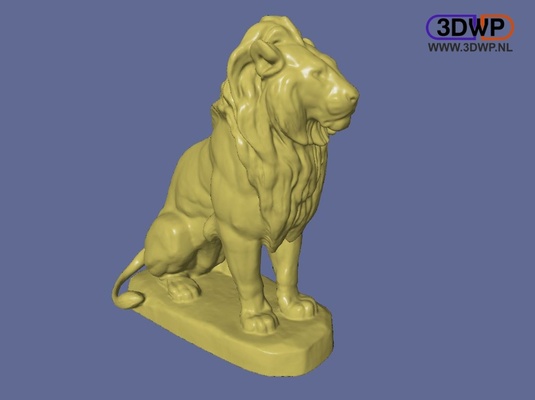 sentado león escultura by 3dwp nl arte esculturas 3dscan animal fotogrametría escanear estatua 3d print model - Mito3D