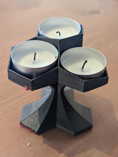 poly tealight holder by iskimo household decor tea light 3d print model - Mito3D