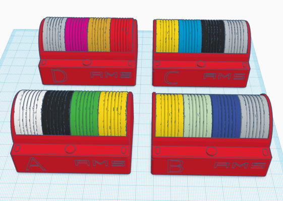 ams geladen filament anzeige schreibtisch neu gemischt by thor3d 3d drucker zubehör farbe 3d print model - Mito3D