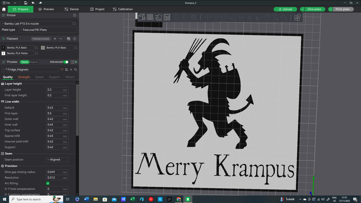 merry krampus wall plaque display by aoystoys household festivities christmas 3d print model - Mito3D