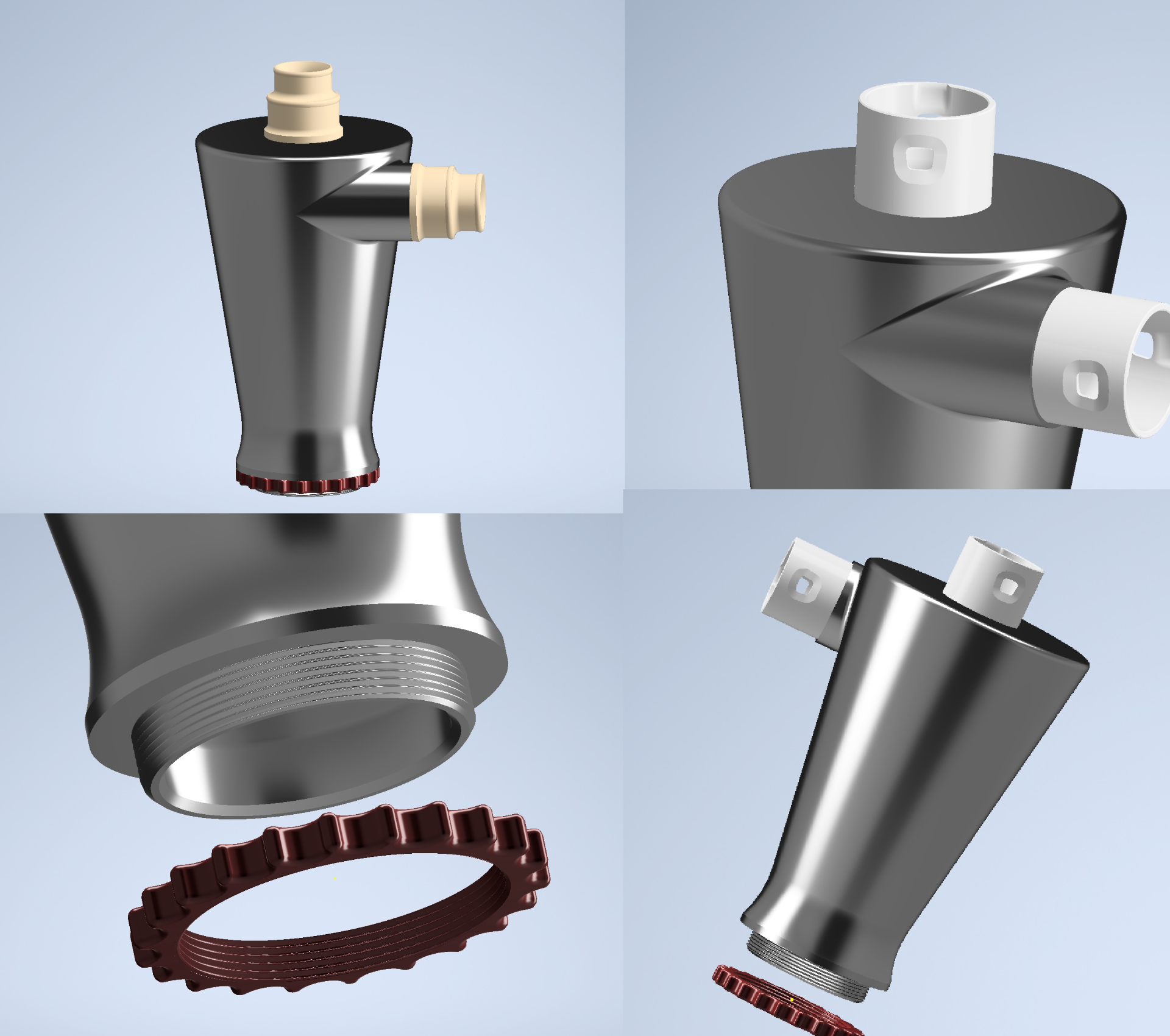 zyklonabscheider speziell f r bosch gas 18v-10 fein asbs 18-10 as by onkelsam tools machine staubabsaugung staubsaugeradapter staubsauger zyklon cyclone 18v 12v pro dust adapter seperator cyclonevacuum vacuum accessories accessory woodworking woodwork working professional sauger dirt separator fastening nut 3D print model - Mito3D