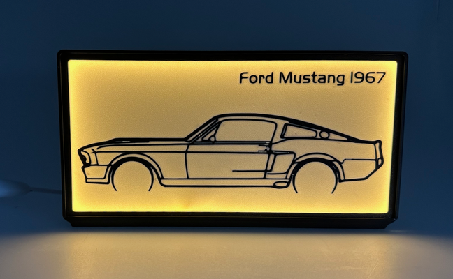 lampe ford mustang 1967 by thomas oehler hobby diy fahrzeuge wagen led mehrfarbig 3d print model - Mito3D