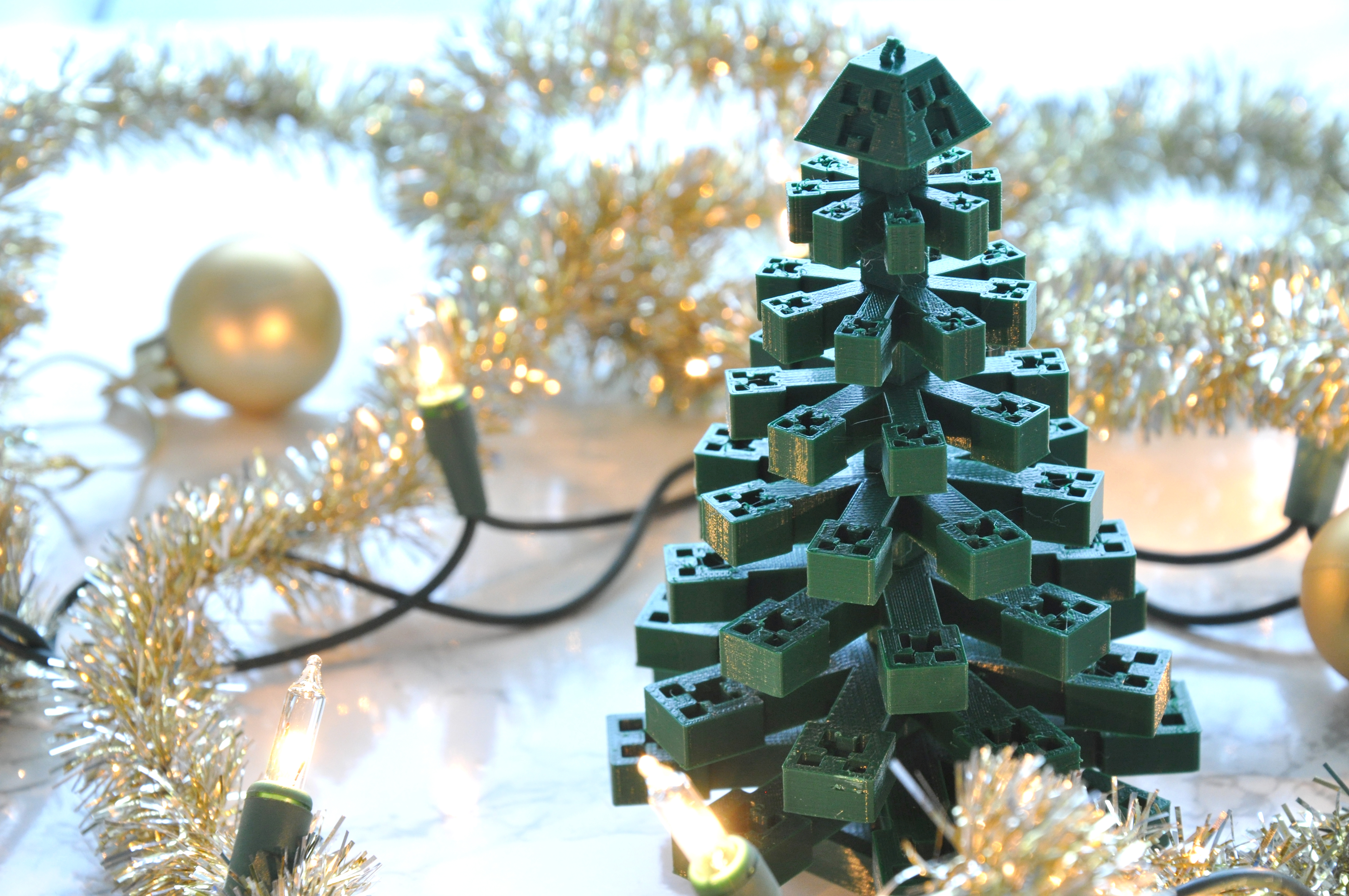 minecraft enredadera navidad árbol by penolopybulnick casa decoración tinkercad ornamento instructables decoración navideña fiesta 3D print model - Mito3D