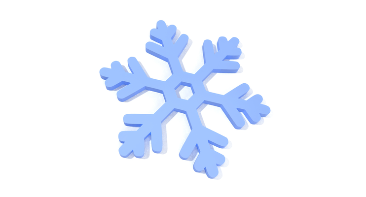 decorativo copo nieve by franceschellifederico casa decoración snow snoflake ornamento navidad regalo navidad hogar hogareña decoraciones accesorios hielo fácil lindo florero puerta concurso 3d print model - Mito3D