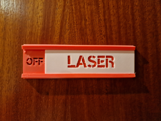 cartel laser on by quiquecrimson art signs & logos 3d print model - Mito3D