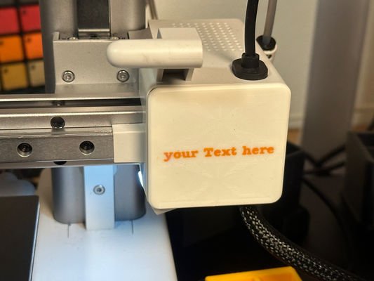 x-axis lid replacement personalize a1 mini by jav-3d 3d printer parts xaxis personalised custom design bambu bambua1 text 3d print model - Mito3D