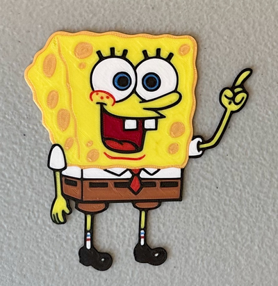 multicolor sponge bob magnet by wotfan art 2d 3d print model - Mito3D