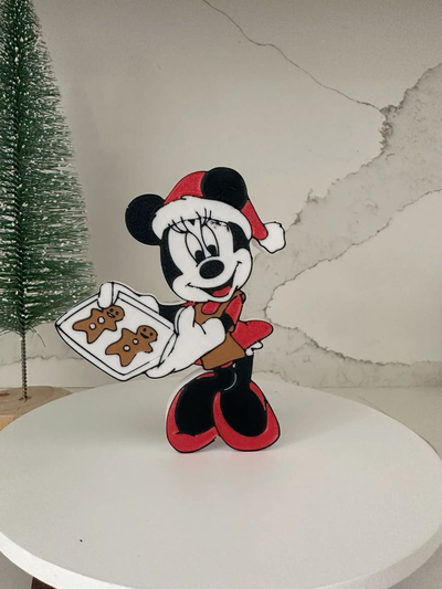 christmas minnie baking gingerbread cookies by isaest household festivities christmasdecoration disney christmasdisney santa trinket minniemouse christmasgift easyprint home homedecor decoration holidays kids 3d print model - Mito3D