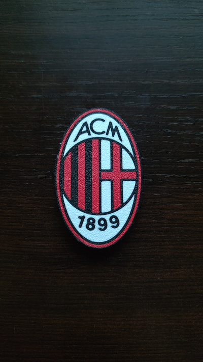 aimant scudetto ac milan badge by smith82 ita jouets jeux ac milanais 3d print model - Mito3D