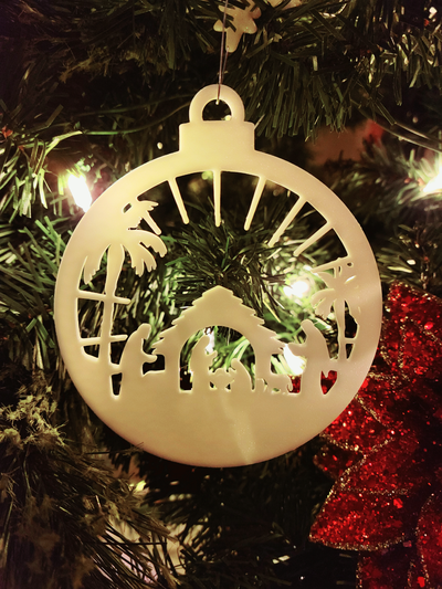 nativity christmas tree ornament by deepsouth3dprints household decor scene merry 3d print model - Mito3D