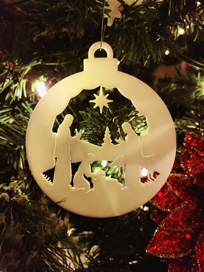 nativity christmas tree ornament by deepsouth3dprints household decor scene merry 3d print model - Mito3D