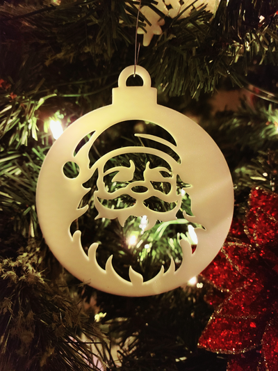 santa weihnachten baum ornament by deepsouth3dprints haushalt dekor claus fröhlich 3d print model - Mito3D